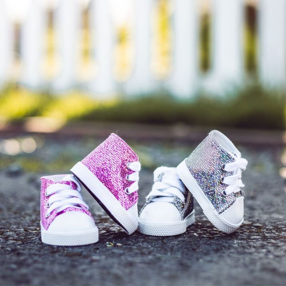 The Queen's Treasures 18 In Doll 2 Pair of Glitter Shoes, Fits American Girl